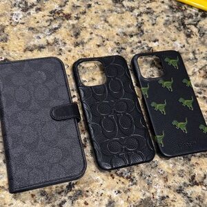 Coach Black and Green Dinosaur Phone Cases